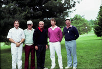 The Graybill family posing with Arnold Palmer in 1986. This meeting with the golf legend solidified the desire the family had to create a public golf course.